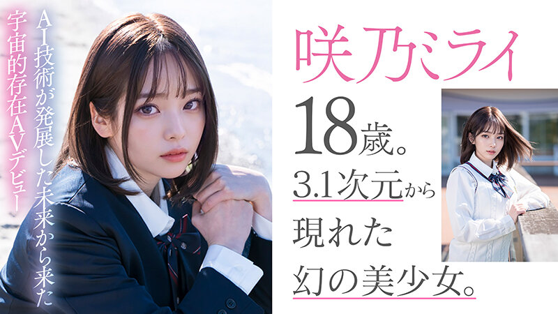 【3.1次元】AI美少女アイドル 咲乃ミライ18歳 専属新人デビューのサムネイル画像