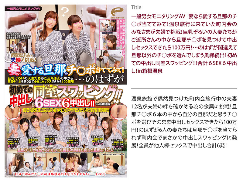 【お中元セット】一般男女モニタリングAV 人気10作品全編ノーカット収録2！ 46人！ 2156分！のサムネイル画像