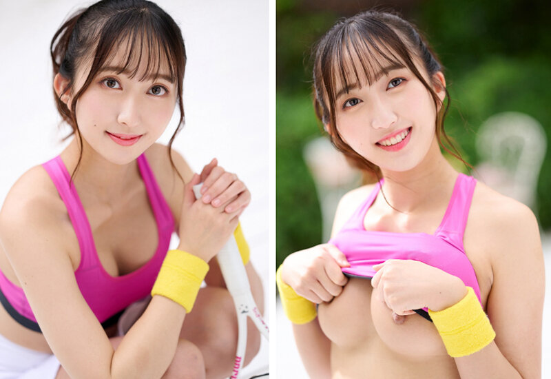 テニス部 現役女子大生 新人 百田あかり 壮絶！生ハメ中出しAVデビュー！のサムネイル画像